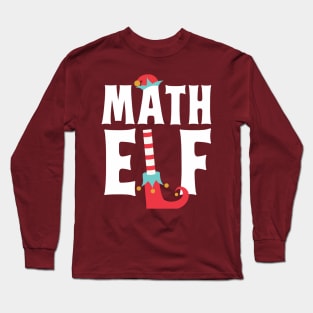 Math Elf Math Teacher Christmas Long Sleeve T-Shirt